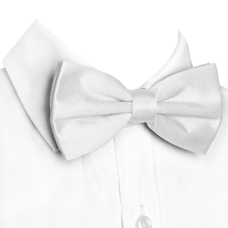 RBOCOTT White Pre-tied Bow Tie Adjustable Bowtie for Men(26)
