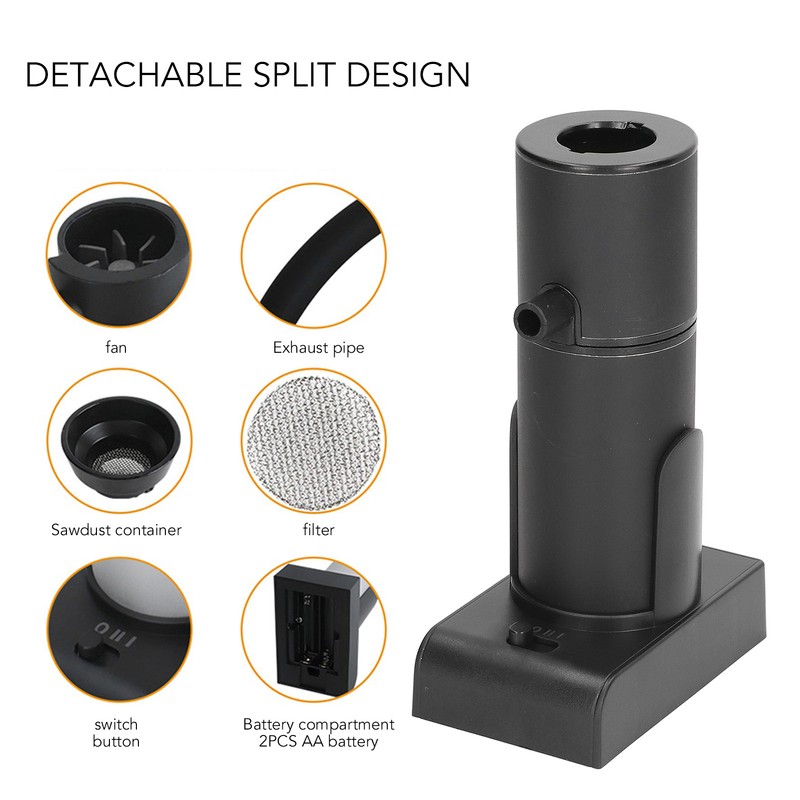 Drink Cocktail Smoker Adjustable Gear Aluminum and Zinc Alloy Handheld