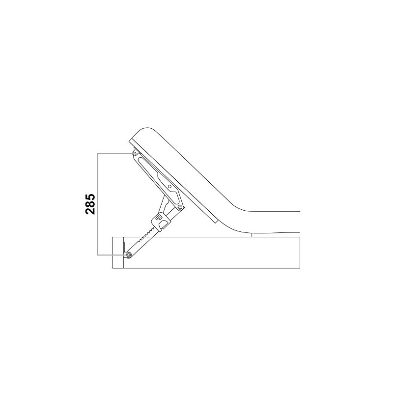 Rok Hardware Ratchet Headrest Fitting for Beds, Desk Lids, Drafting
