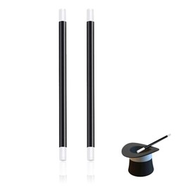 EUYKQNOI 2 Pieces Magic Wand Magic Wand Black Plastic Magic Wand Magic Wand Magic Wand Children Safe Injury Not Hands Extendable Science Fiction Mystery Type Children's Toy