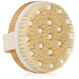 Dry/Wet Body Brush - Natural Boar's Bristle - Remove Dead Skin And Toxins, Cellulite Treatment,Exfoliates, Stimulates Blood Circulation, Massage 2-in-1 (1 pack)