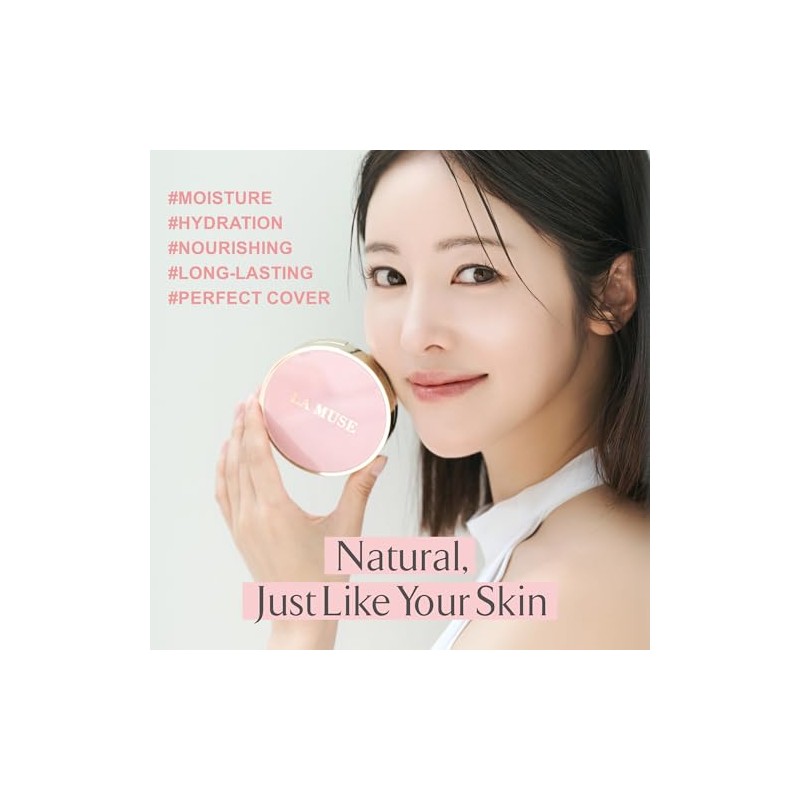 LA MUSE Base De Maquillaje Coreana En Formato Cushion, Tono