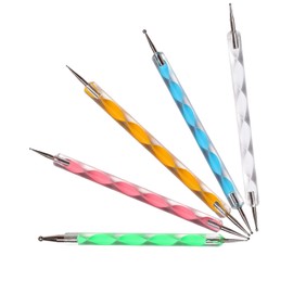 LIKENNY Double Ended Nail Art Dot Stick, Nail Brush, Nail Art Pen, Nail Dot Pen, Nail Art Tool, Dotting Pen, Manicure Tool, Decorative Tool, Nail Supplies, Set of 5