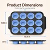 2 Pack Silicone Muffin Pans for Baking, 12-Cup Muffin Tin