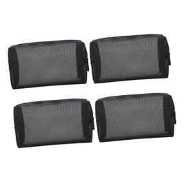 Beavorty 4pcs Nylon Mesh Makeup Bags Set Travel Toiletry Organizer for Home Travel Cosmetic Pouches for Easy Access Visibility of Items