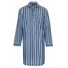 Mens Summer Nightshirt Poly Cotton Stripe (XXL, Navy)