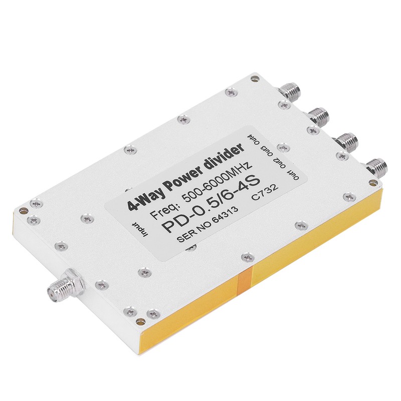 4 Way SMA Power Divider 500 To 6000MHz Small Insertion