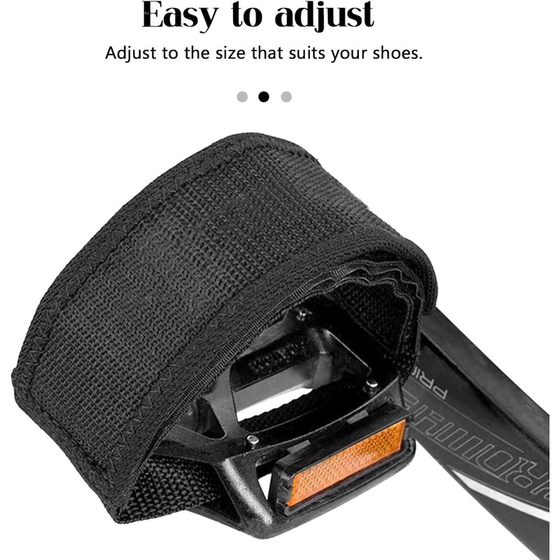Medsuo 1 Pair Bike Pedal Strap Toe Clips Straps Tape