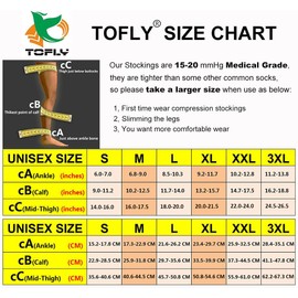 TOFLY Medias de compresión médicas para mujeres y hombres, puntera cerrada, opacas, soporte firme de 15 a 20 mmHg, compresión graduada con banda de silicona, venas varicosas, hinchazón, edema, DVT, negro M
