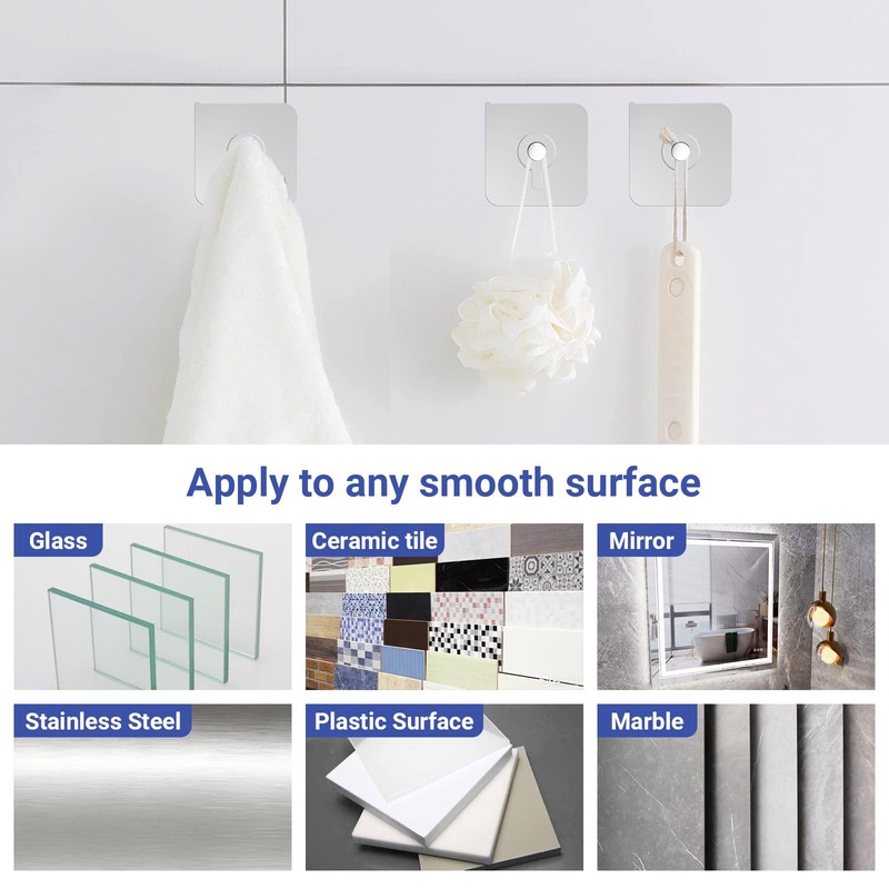 Picture Hangers Without Nails, Nail Free Wall Hangers,20 Counts Adhesive