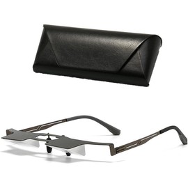 Lazy Glasses Laying Down Light-weight Prism Glasses  Relaxer when Reading and Watching - Colour: Grey