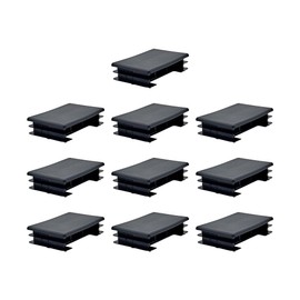 Outwater Plastic 2" x 3" Rectangular Insert End Caps for Tubing, Finishing Plug for Rectangular Tubing Chair Glide, Floor Protector, Fits Multi Gauge Tubing, USA Made, 10 Pack