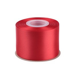 Fondersy 63mm X 22M Double Faced Satin Ribbon Red Polyester Ribbon for Gift Wrapping Wedding Decoration Floral Arrangement Crafts