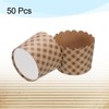 sourcing map 50Pcs Paper Baking Cups 6oz Brown Kraft Paper