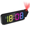 GuDoQi Projection Alarm Clock, Colorful LED Clock for Bedroom, Digital
