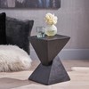 Christopher Knight Home Jerod Light-Weight Concrete Accent Table, Black