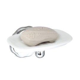 MODONA Double Robe & Towel Hook - White Porcelain & Chrome - Flora Series - 5 Year Warrantee