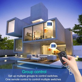 QIACHIP DC 12 V 4 Channel Remote Control with Receiver, 433 MHz RF 4CH Radio Switch 12 V, Radio Relay 12 V with Remote Control with 2 Transmitters for Engine Garage Door Light Electric Curtain
