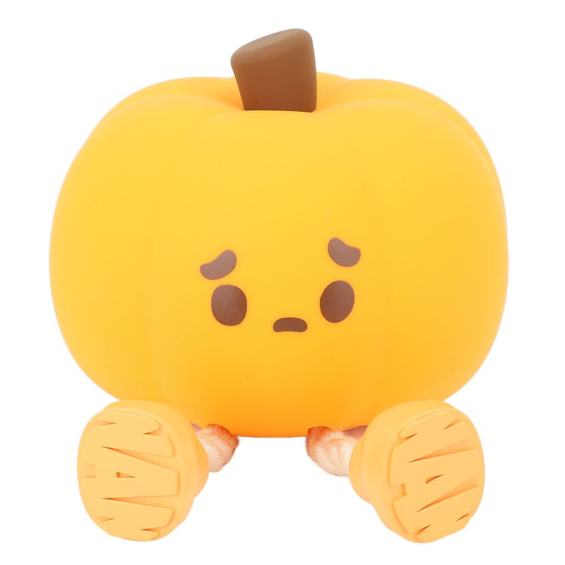 Cute Night Light Tap Control Dimmable Rechargeable Pumpkin Shape Bedside