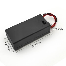 VWEICYY 2PACK 9V Battery Holder,9V Battery Holder with Switch,9 Volt Battery Holder with Leads，Widely Used in Student Experiments,LED Strips or Other Devices with 9V Batteries (2 Pack)