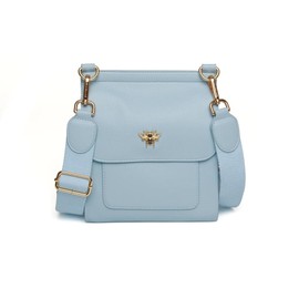 Alice Wheeler Bloomsbury Cross Body Bag Luxury Shoulder Bag Vegan Leather for Women (Pastel Blue)