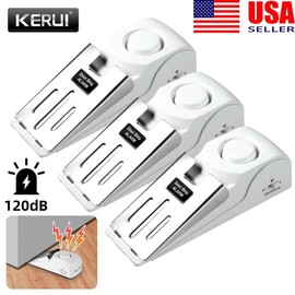 KERUI 3 Pack Door Stop Alarm with 120DB Siren Door Stopper for Home Travel Security US
