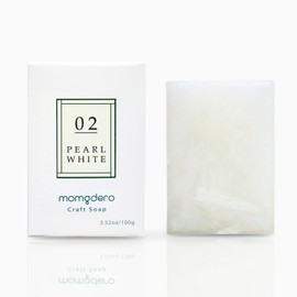 Mamgudero Craft Soap for Face and Body, Solid Soap, Sodium Hyaluronate, Collagen, Pearl Ingredient, Aroma Soap (PEARL WHITE 3.5 oz (100 g)