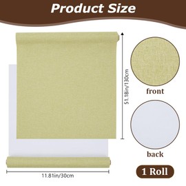 craspire 51 x 11.8 Inch Green Grass Book Towel with Paper Spine for Book Cover Binding Woven Linen Fabric Surface Protection Bookbinding Cloth for Adults Scrapbooking Albums DIY Crafts