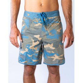 Maui Rippers Men's Vintage Special Fabric Blend Stretch 19" Boardshorts (28, Camo)
