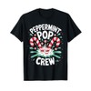 Festive Peppermint Pop Crew Holiday Candy Cane Matching T-Shirt