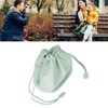PU Leather Drawstring Camera Bag, Waterproof PU Leather Drawstring Pouch