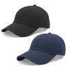 2 Pack Classic Adjustable Baseball Cap, Unconstructed Plain Hats for