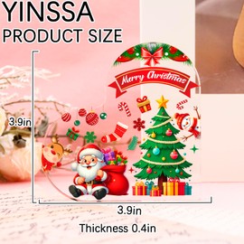 Christmas Desk Decorations Stocking Stuffers Christmas Decorations For Office Desk Room Adornos NavideñOs Acrylic Heart Christmass Boom Decor Gifts For Women Men Acrylic Table Home Mantle