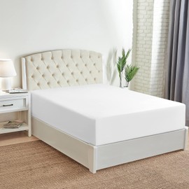 Mellanni Extra Deep Pocket Cal King Fitted Sheet - Iconic Collection Bedding Sheets with up to 21 inch Deep Pocket - Soft & Cooling - Fade & Stain Resistant - 1 PC (Cal King, White)