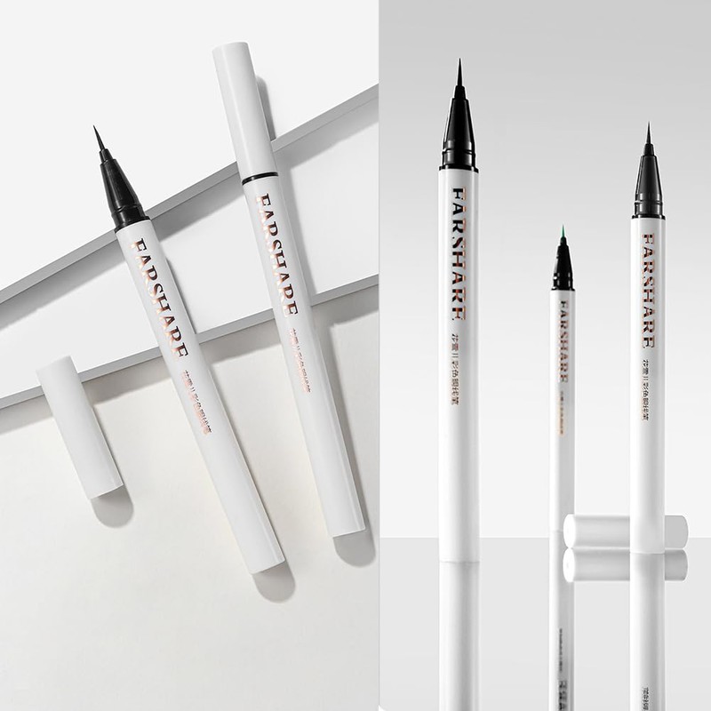 マルチカラー アイライナー リキッド ウォータープルーフカラーアイライナー長持ちアイライナー 高密着、速乾性、極細ペン先でにじみにくい グリッターリキッドアイライナーウォータープルー自然な下まつげ（12#酒レッド）