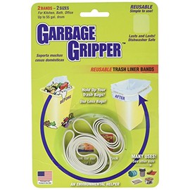 Garbage Gripper Band, 1 Pack of 2 Bands,White