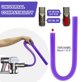 Dryer Vent Cleaner Kit Compatible with V6 V7 V8 V10 V11 V12 V15 Cordless Vacuum, Dryer Vent Vacuum Hose Attachment, Cleaning Tools for Dryer Vents, Crevice Tool for Corners & Gaps Cleaning