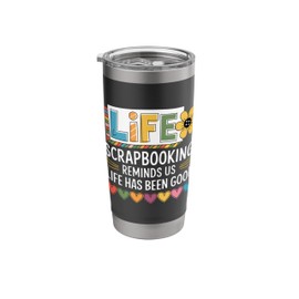Retro Scrapbooking Funny Paper Scrapbook Women Kids Stainless Steel Insulated Tumbler