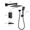 LCEVCGK Shower Faucet Set Complete Matte Black Shower System with