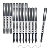 Gelanty Rollerball Pens, 16pcs Black Liquid Ink Ballpoint Gel Quick-Drying