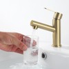 Tondiy Bathroom Tap Matt Stainless Steel Washbasin Tap with Spout