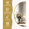 WFEVL Gold Round Mirror,Bathroom 24 Inch Vanity Wall Mirror,Modern Circle