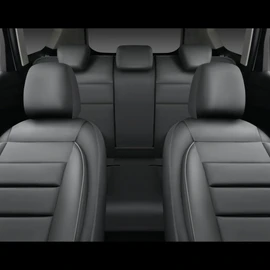 CAR PASS Leather Seat Covers Full Set Universal Water Resistant 3D Foam Back Support, Luxury Comfort Automotive 5 Seat Covers All Season Fit for SUV,Sedan,Van, Airbag Compatible Elegance (Gray)