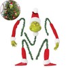 Grinch Arm, Leg, Head Ornament Holders, Christmas Tree Decorations, Set