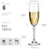 HAKEEMI Champagne Flutes Set of 6, Classic Champagne Glasses Bulk,