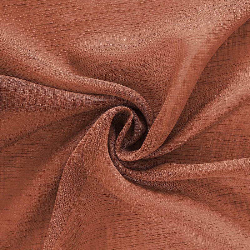 KOUFALL Burnt Orange Curtain Panels for Living Room Semi Sheer