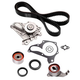 SCITOO 16100-09040 13568-03010 Engine Timing Belt Kit with Water Pump Compatible with 1987-2001 For Toyota Camry