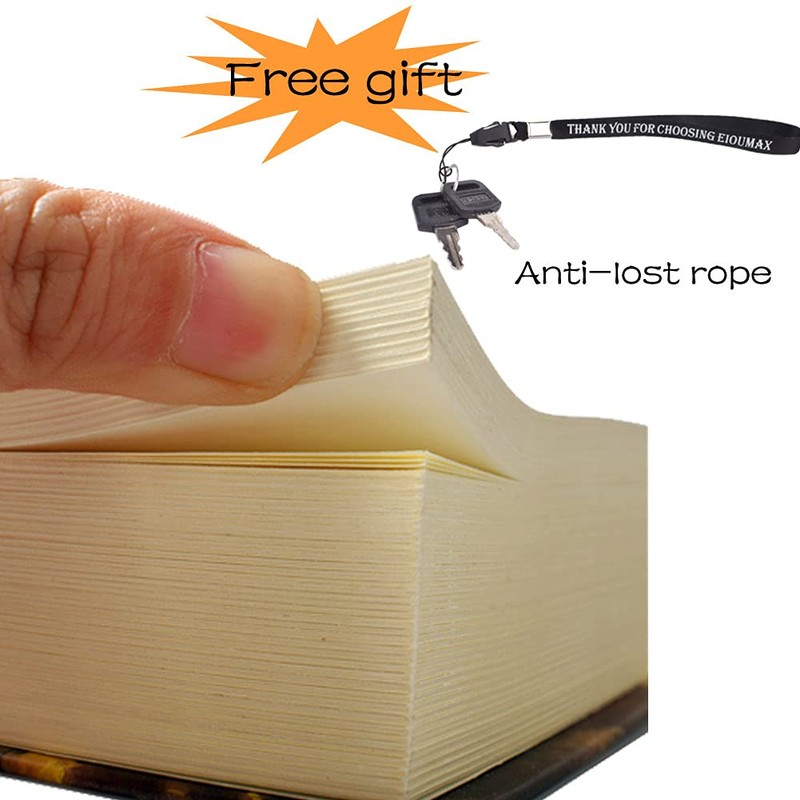 EIOUMAX Real Paper Diversion Book Safe with key Secret Box