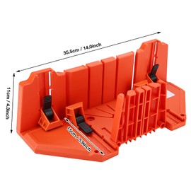 14 Inch Saw Clamping Box Wood Cutting Hand Saw Box with Clamp Plastic Mitre Box Hardware Tool Saw Storage Miter Box