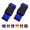 2 Pack Suitcase Straps, Bright Color Adjustable Luggage Belts, TSA